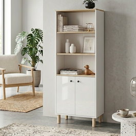 Hanah Home Vesta Estantería Roble Zafiro y Blanco